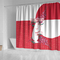 Greenland Flag Style Shower Curtain Polar Pear