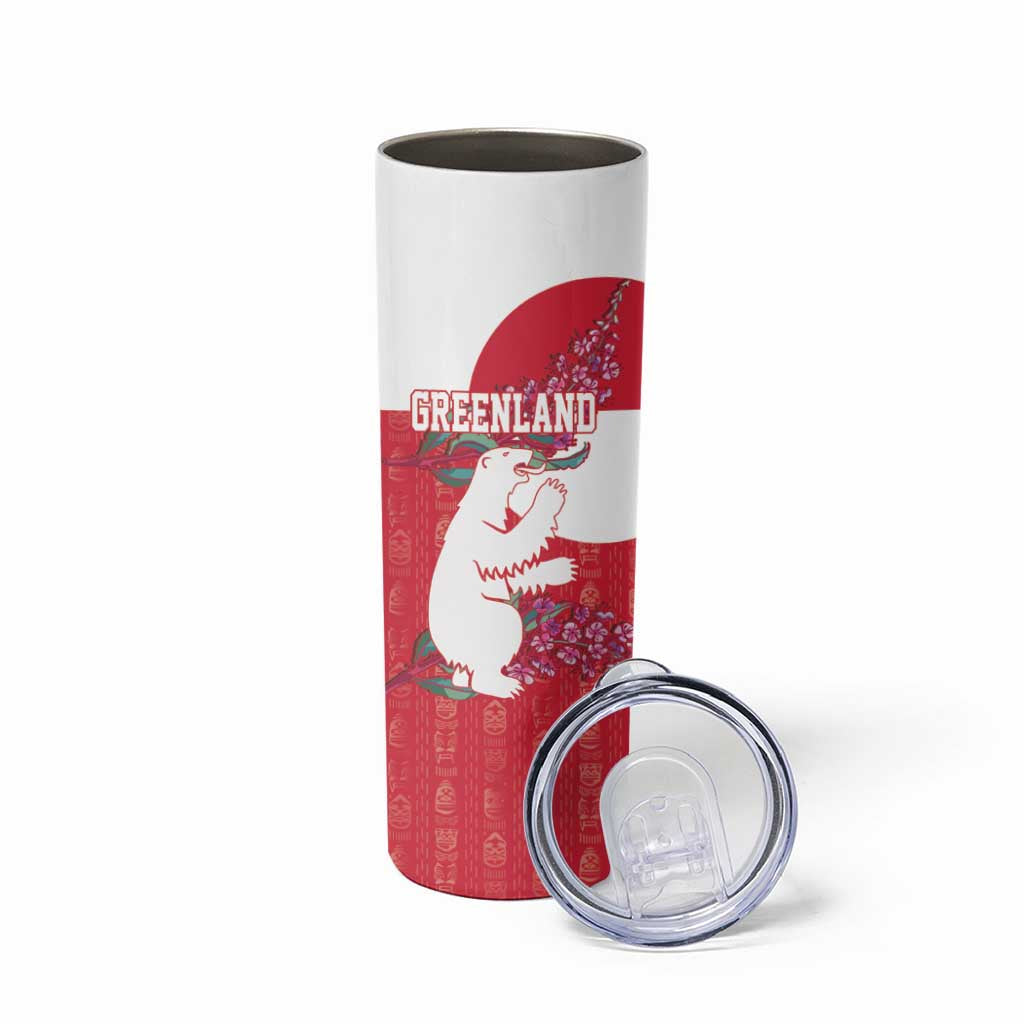 Greenland Flag Style Skinny Tumbler Polar Pear