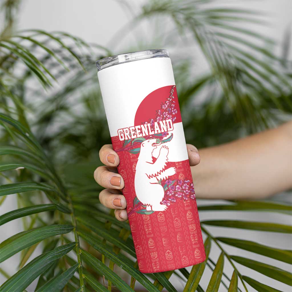 Greenland Flag Style Skinny Tumbler Polar Pear