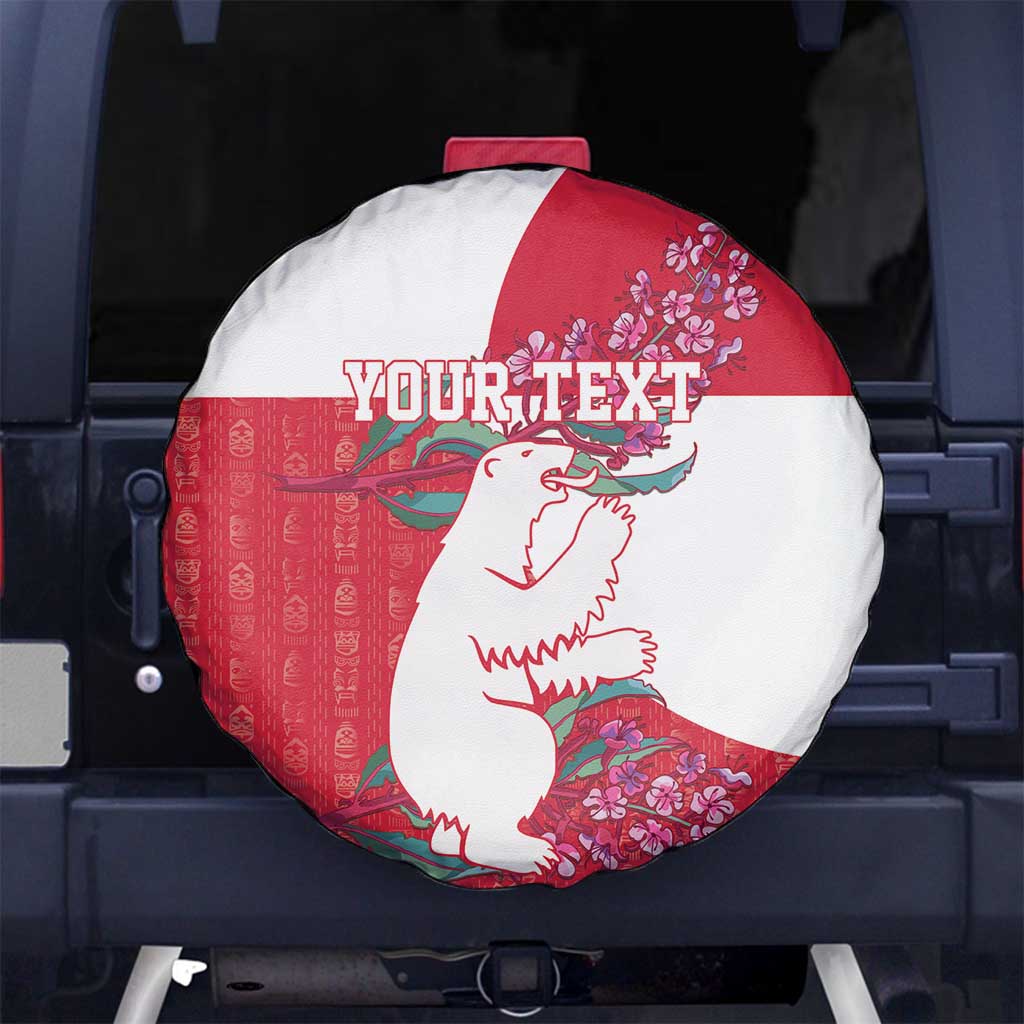 Greenland Flag Style Spare Tire Cover Polar Pear