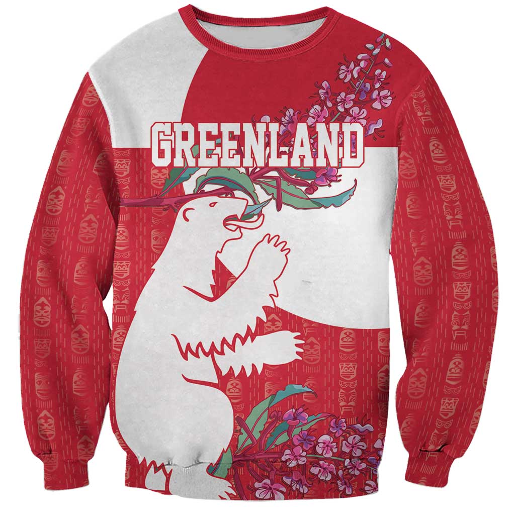 Greenland Flag Style Sweatshirt Polar Pear
