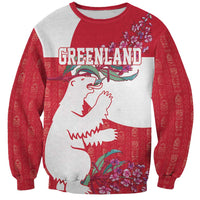 Greenland Flag Style Sweatshirt Polar Pear