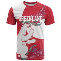 Greenland Flag Style T Shirt Polar Pear
