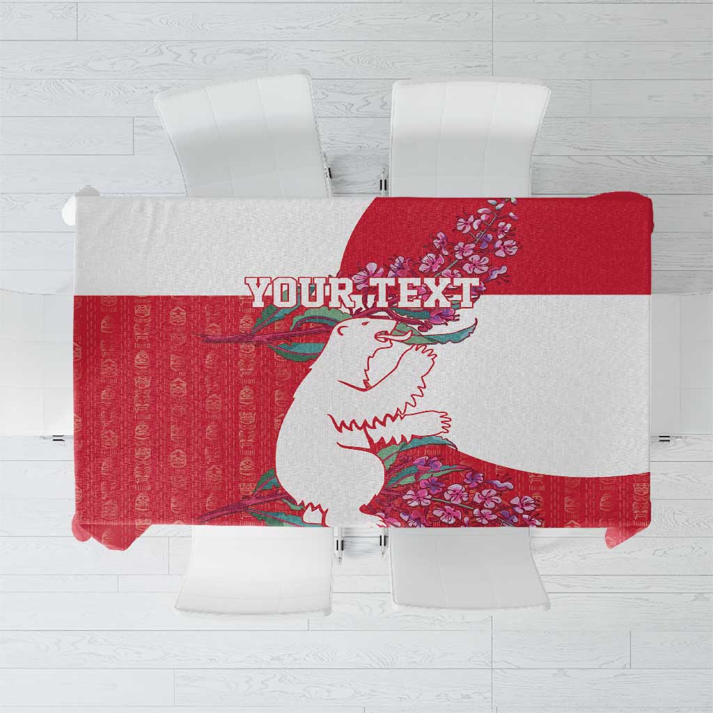 Greenland Flag Style Tablecloth Polar Pear