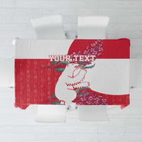 Greenland Flag Style Tablecloth Polar Pear