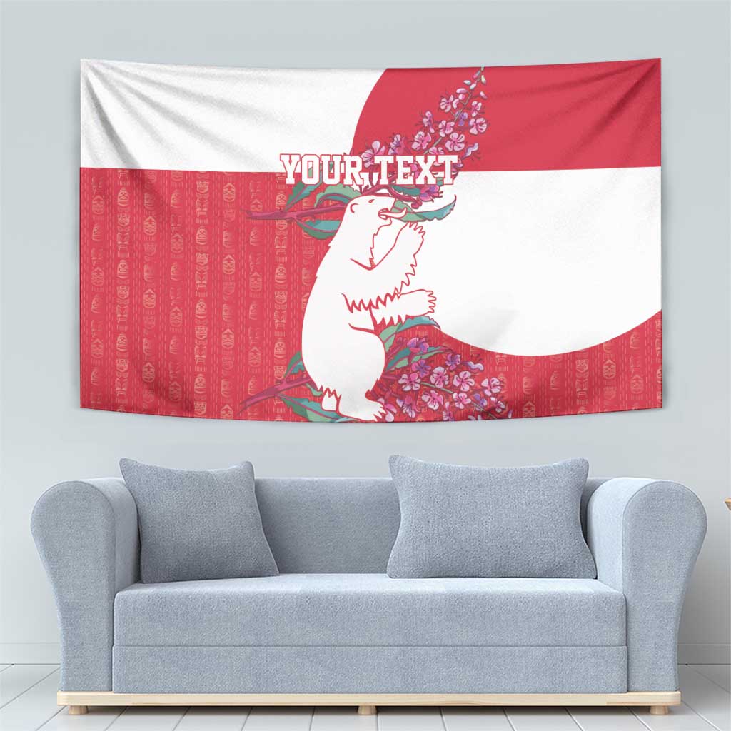 Greenland Flag Style Tapestry Polar Pear