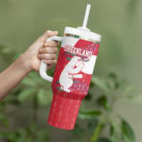 Greenland Flag Style Tumbler With Handle Polar Pear