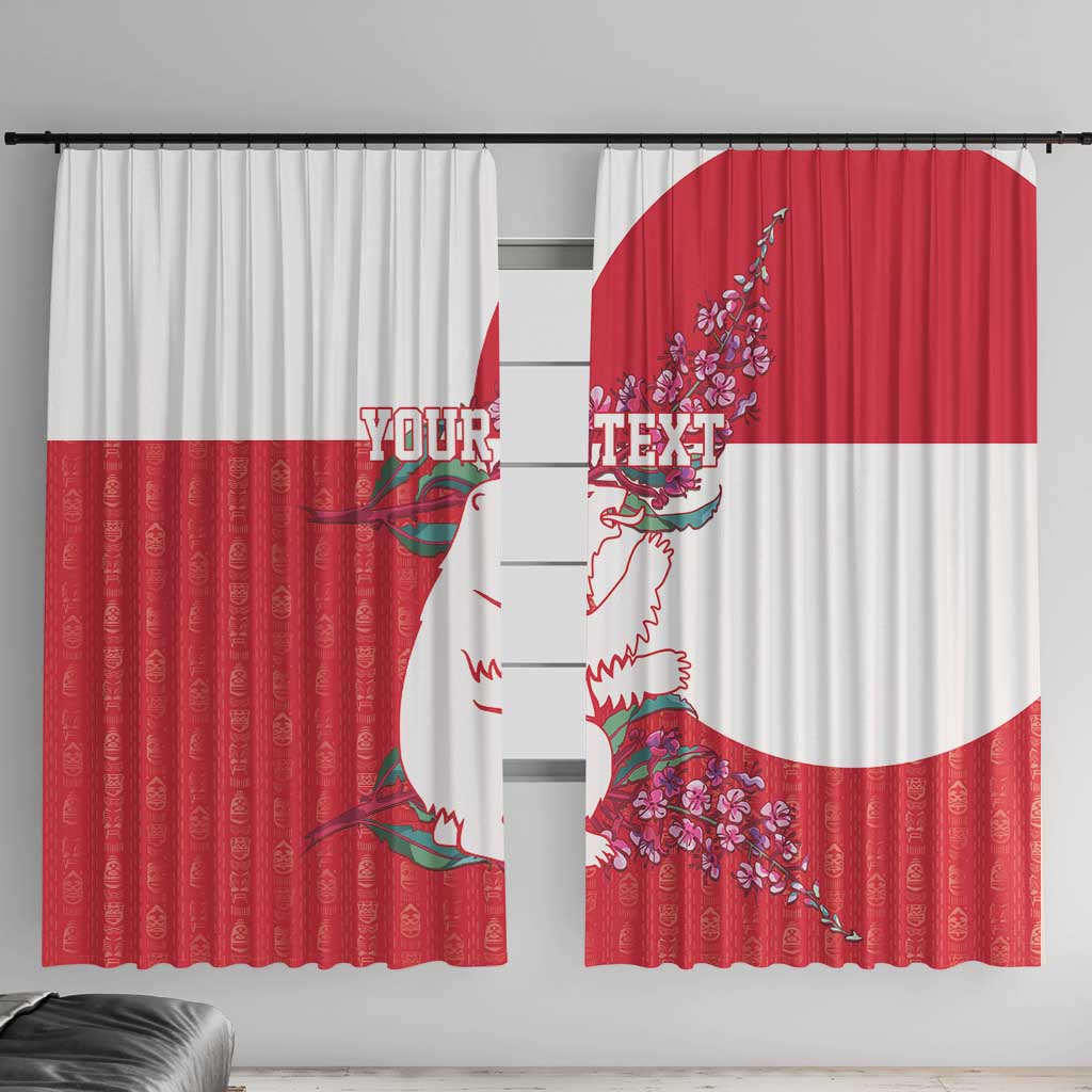 Greenland Flag Style Window Curtain Polar Pear