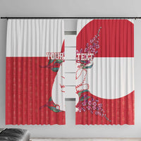 Greenland Flag Style Window Curtain Polar Pear
