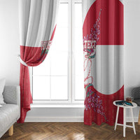 Greenland Flag Style Window Curtain Polar Pear