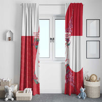 Greenland Flag Style Window Curtain Polar Pear