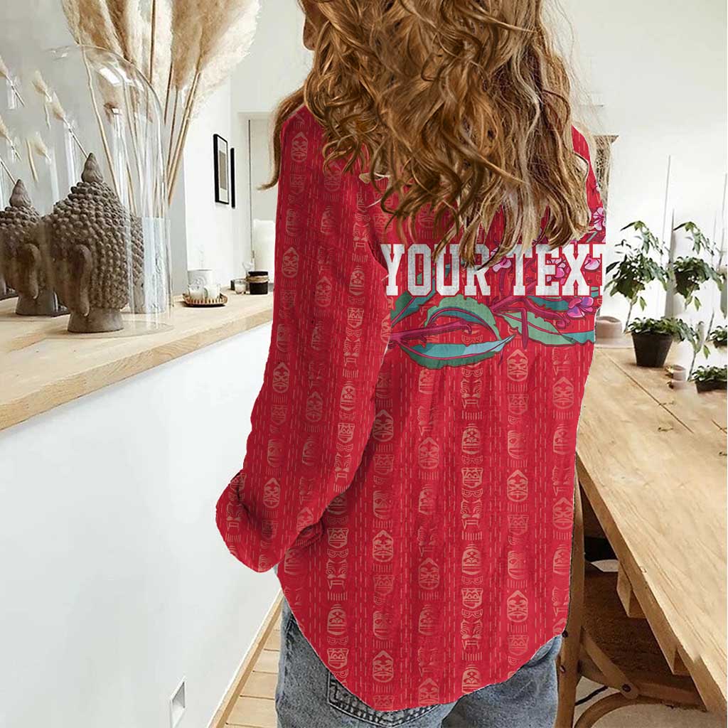 Greenland Flag Style Women Casual Shirt Polar Pear