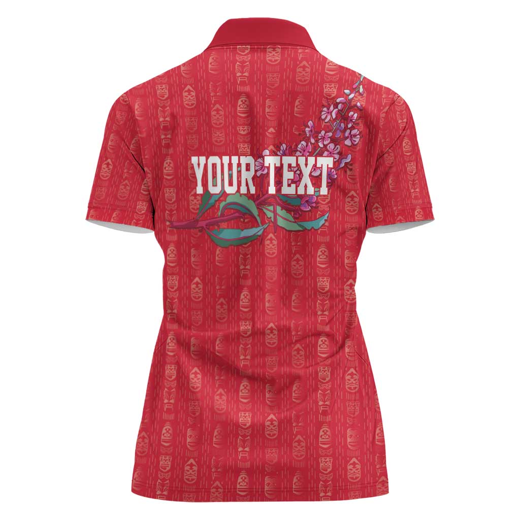 Greenland Flag Style Women Polo Shirt Polar Pear