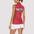Greenland Flag Style Women Sleeveless Polo Shirt Polar Pear