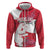 Greenland Flag Style Zip Hoodie Polar Pear