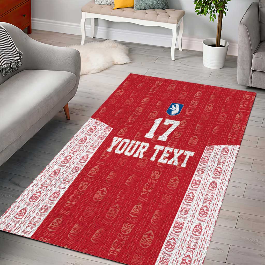 Custom Greenland Football 2024-25 Area Rug Tupilaq Pattern