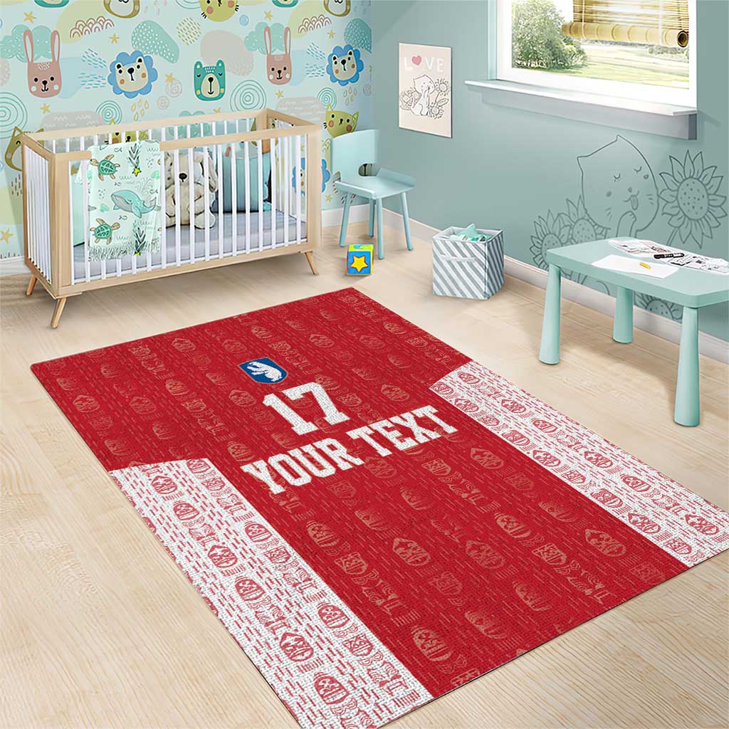 Custom Greenland Football 2024-25 Area Rug Tupilaq Pattern