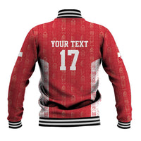 Custom Greenland Football 2024-25 Baseball Jacket Tupilaq Pattern