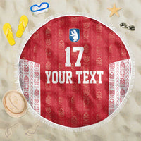 Custom Greenland Football 2024-25 Beach Blanket Tupilaq Pattern
