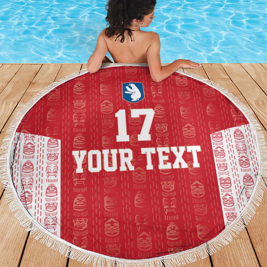 Custom Greenland Football 2024-25 Beach Blanket Tupilaq Pattern