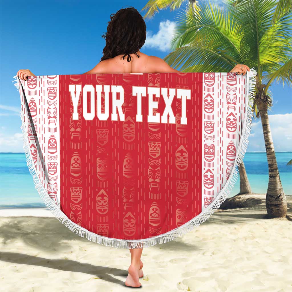 Custom Greenland Football 2024-25 Beach Blanket Tupilaq Pattern