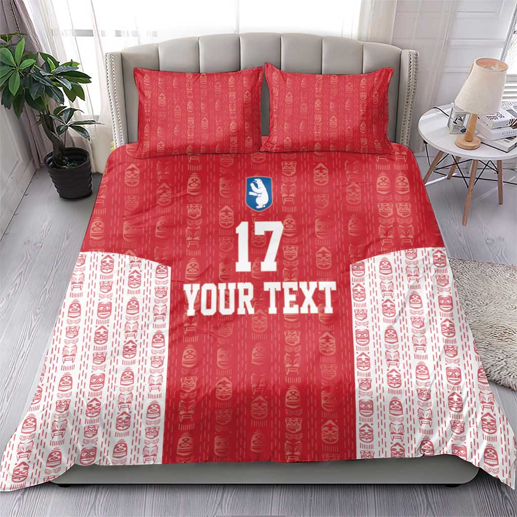 Custom Greenland Football 2024-25 Bedding Set Tupilaq Pattern