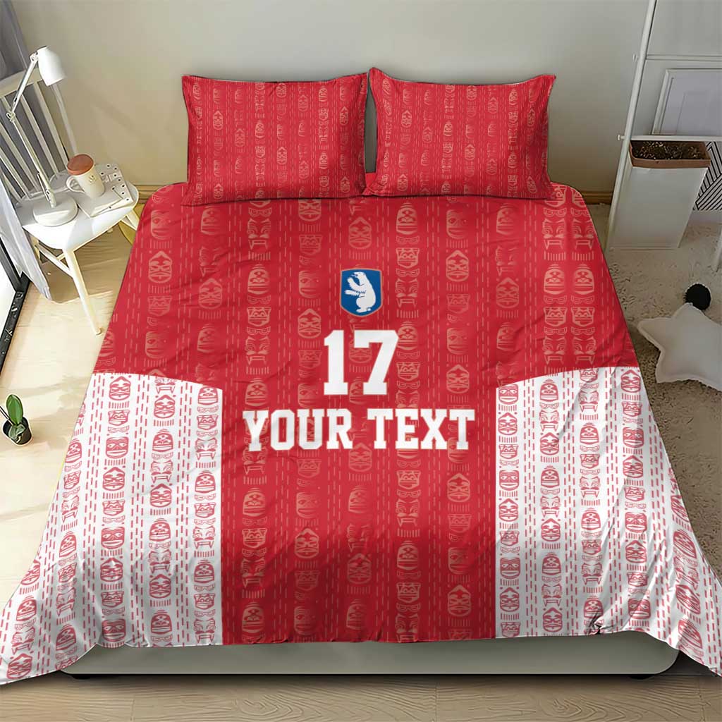 Custom Greenland Football 2024-25 Bedding Set Tupilaq Pattern