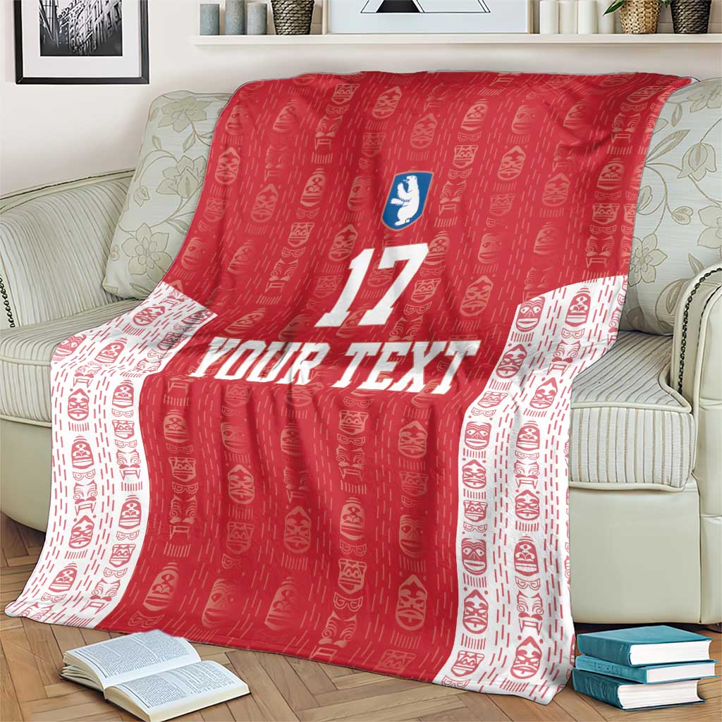 Custom Greenland Football 2024-25 Blanket Tupilaq Pattern