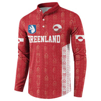 Custom Greenland Football 2024-25 Button Sweatshirt Tupilaq Pattern