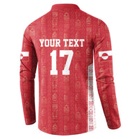 Custom Greenland Football 2024-25 Button Sweatshirt Tupilaq Pattern