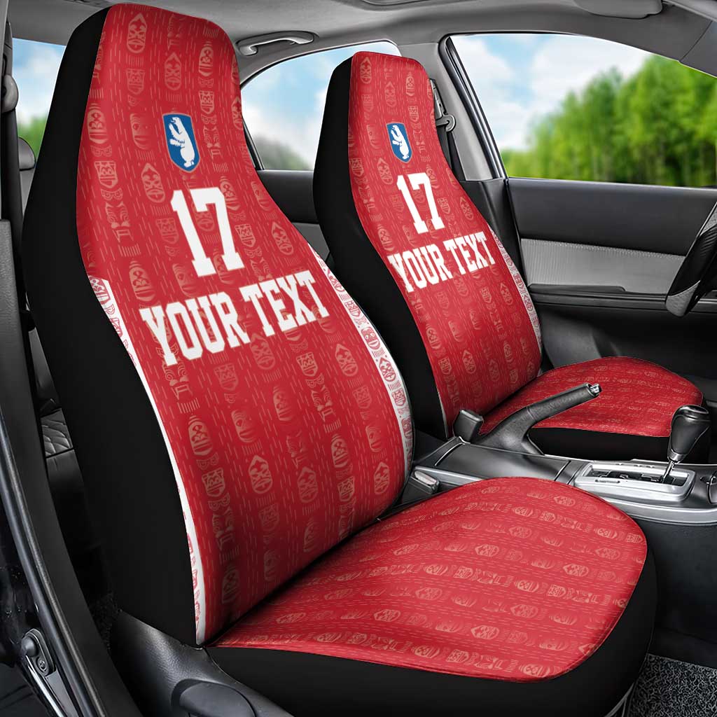 Custom Greenland Football 2024-25 Car Seat Cover Tupilaq Pattern