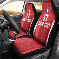 Custom Greenland Football 2024-25 Car Seat Cover Tupilaq Pattern