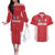 Custom Greenland Football 2024-25 Couples Matching Off The Shoulder Long Sleeve Dress and Hawaiian Shirt Tupilaq Pattern