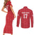Custom Greenland Football 2024-25 Couples Matching Short Sleeve Bodycon Dress and Long Sleeve Button Shirt Tupilaq Pattern