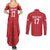 Custom Greenland Football 2024-25 Couples Matching Summer Maxi Dress and Long Sleeve Button Shirt Tupilaq Pattern