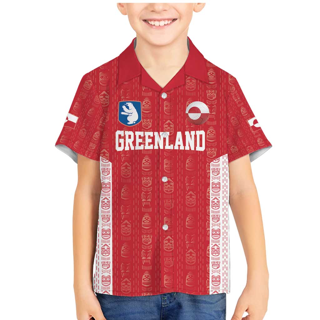 Custom Greenland Football 2024-25 Family Matching Mermaid Dress and Hawaiian Shirt Tupilaq Pattern