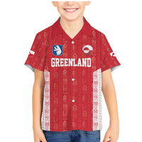 Custom Greenland Football 2024-25 Family Matching Mermaid Dress and Hawaiian Shirt Tupilaq Pattern