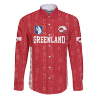 Custom Greenland Football 2024-25 Family Matching Off The Shoulder Long Sleeve Dress and Hawaiian Shirt Tupilaq Pattern