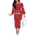 Custom Greenland Football 2024-25 Family Matching Off The Shoulder Long Sleeve Dress and Hawaiian Shirt Tupilaq Pattern