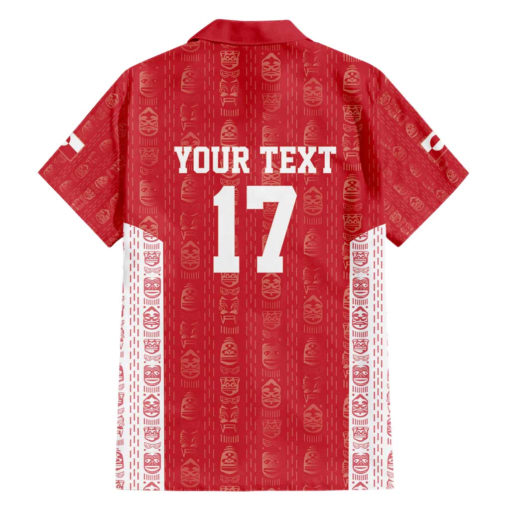 Custom Greenland Football 2024-25 Family Matching Short Sleeve Bodycon Dress and Hawaiian Shirt Tupilaq Pattern