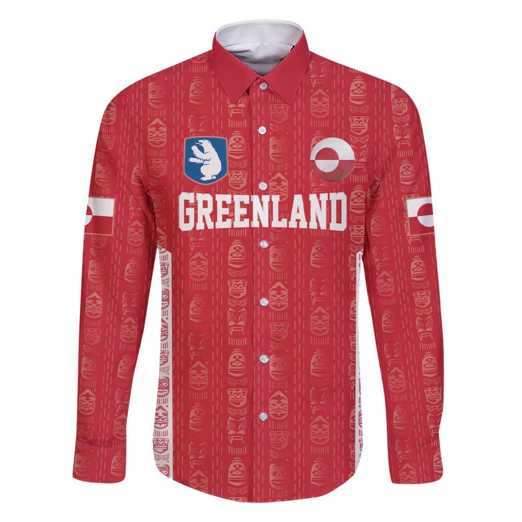 Custom Greenland Football 2024-25 Family Matching Short Sleeve Bodycon Dress and Hawaiian Shirt Tupilaq Pattern