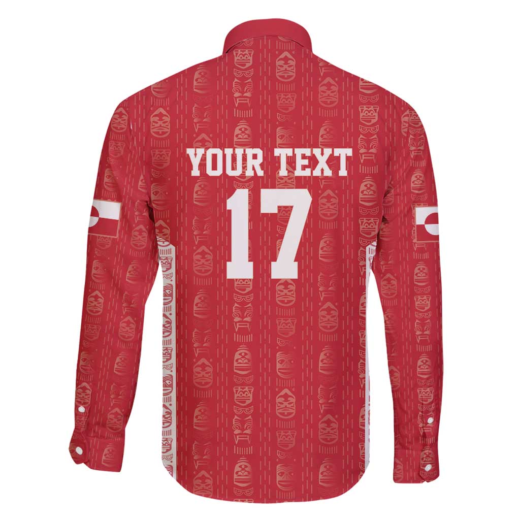 Custom Greenland Football 2024-25 Family Matching Tank Maxi Dress and Hawaiian Shirt Tupilaq Pattern