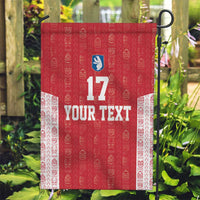 Custom Greenland Football 2024-25 Garden Flag Tupilaq Pattern