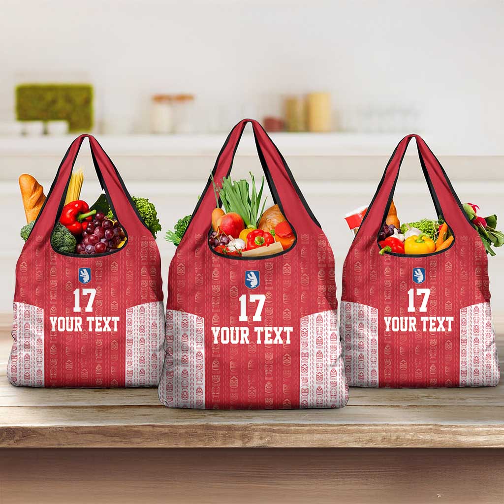 Custom Greenland Football 2024-25 Grocery Bag Tupilaq Pattern