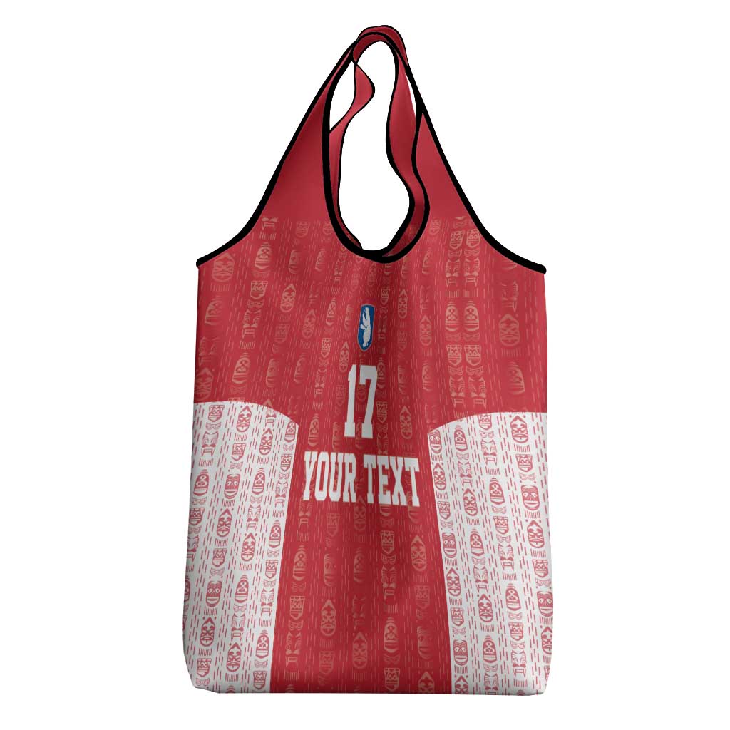 Custom Greenland Football 2024-25 Grocery Bag Tupilaq Pattern