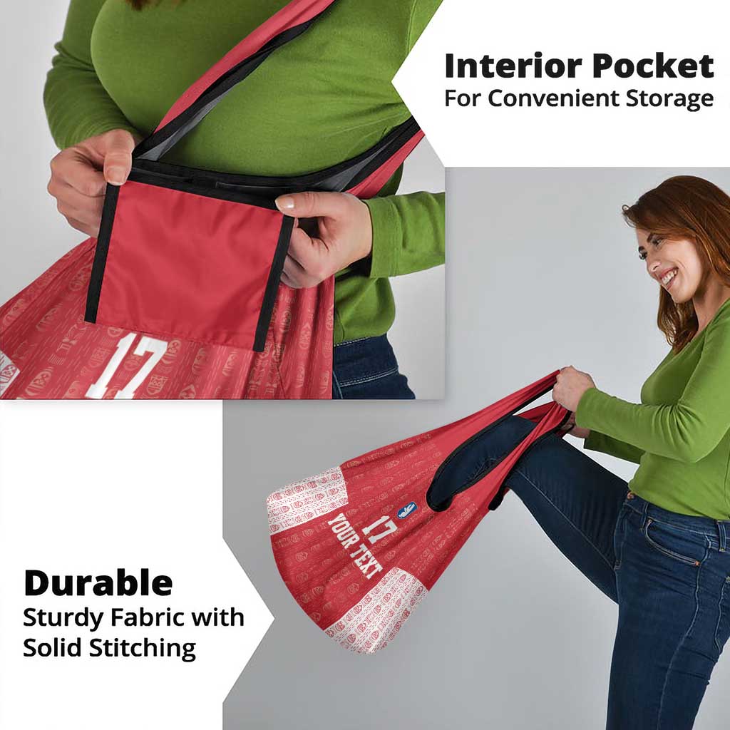 Custom Greenland Football 2024-25 Grocery Bag Tupilaq Pattern