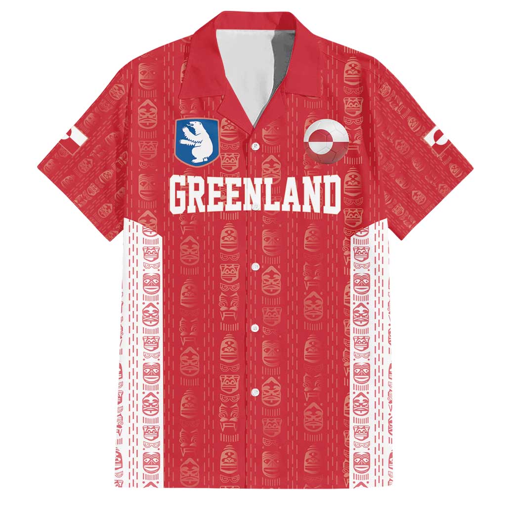 Custom Greenland Football 2024-25 Hawaiian Shirt Tupilaq Pattern