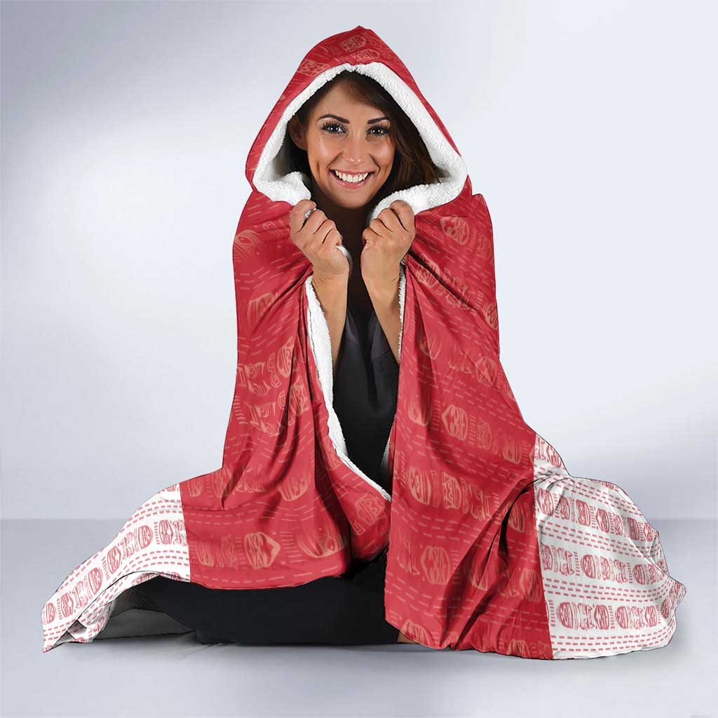 Custom Greenland Football 2024-25 Hooded Blanket Tupilaq Pattern