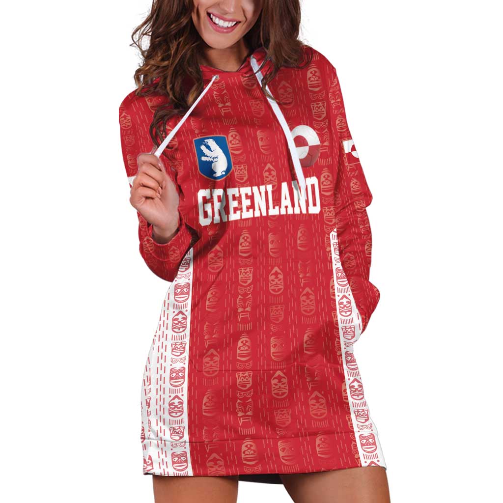 Custom Greenland Football 2024-25 Hoodie Dress Tupilaq Pattern