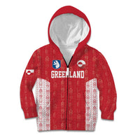 Custom Greenland Football 2024-25 Kid Hoodie Tupilaq Pattern